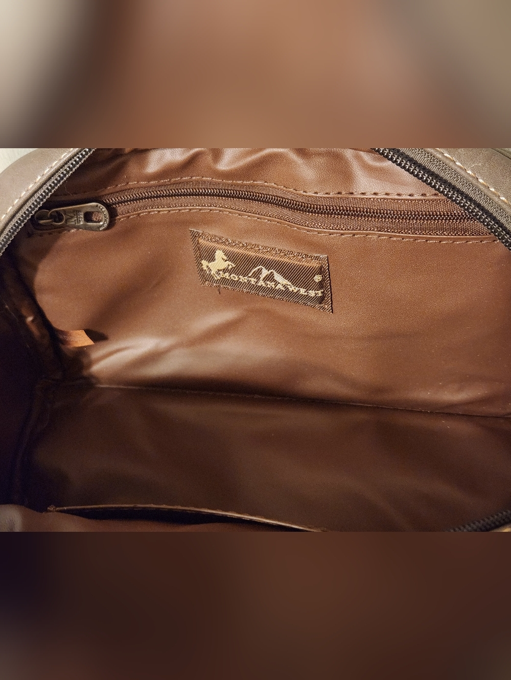 Embroidered Floral Western Tote in Brown and Cream - Picture 9 of 12